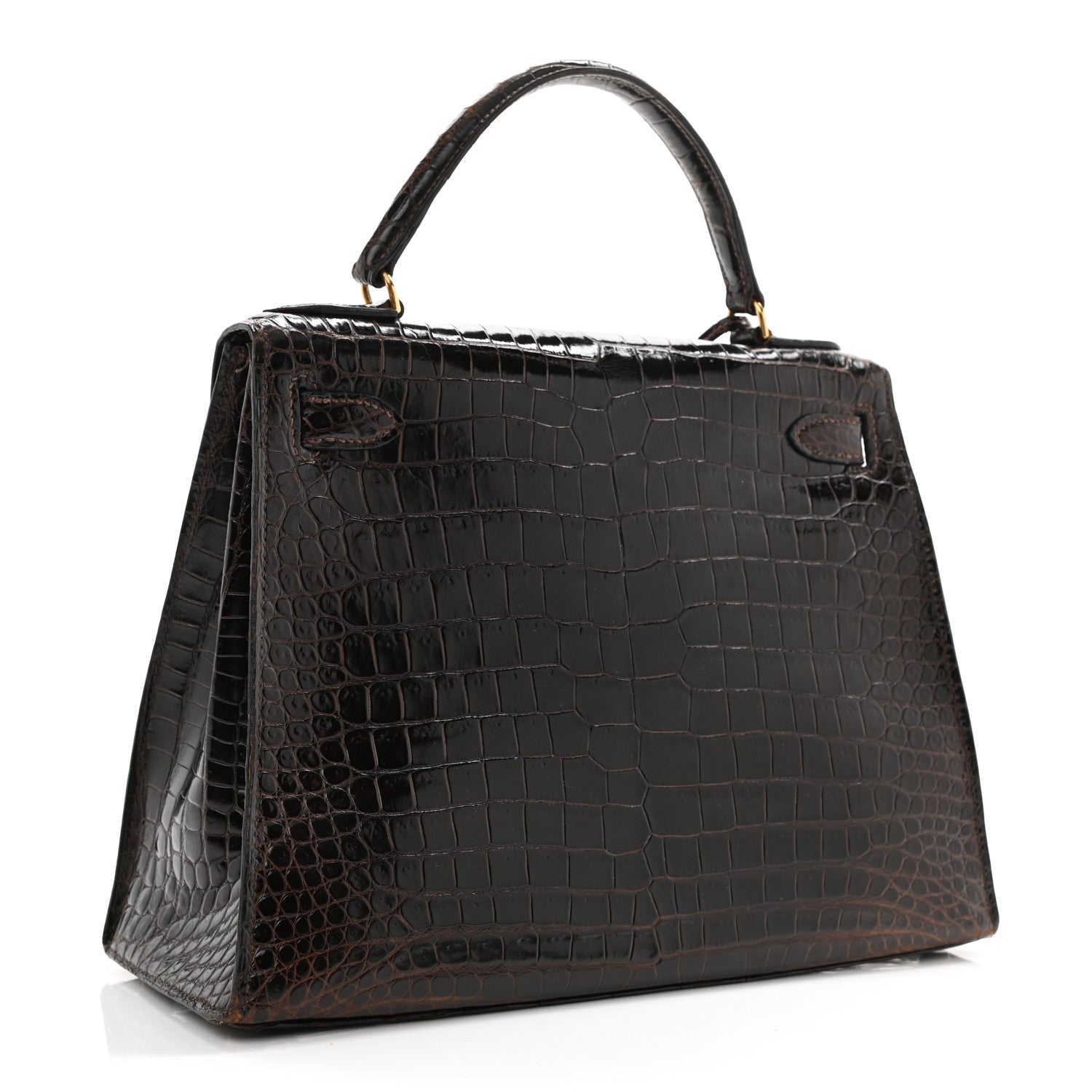 Hermes Shiny Porosus Crocodile Kelly Sellier 28 3 of 10