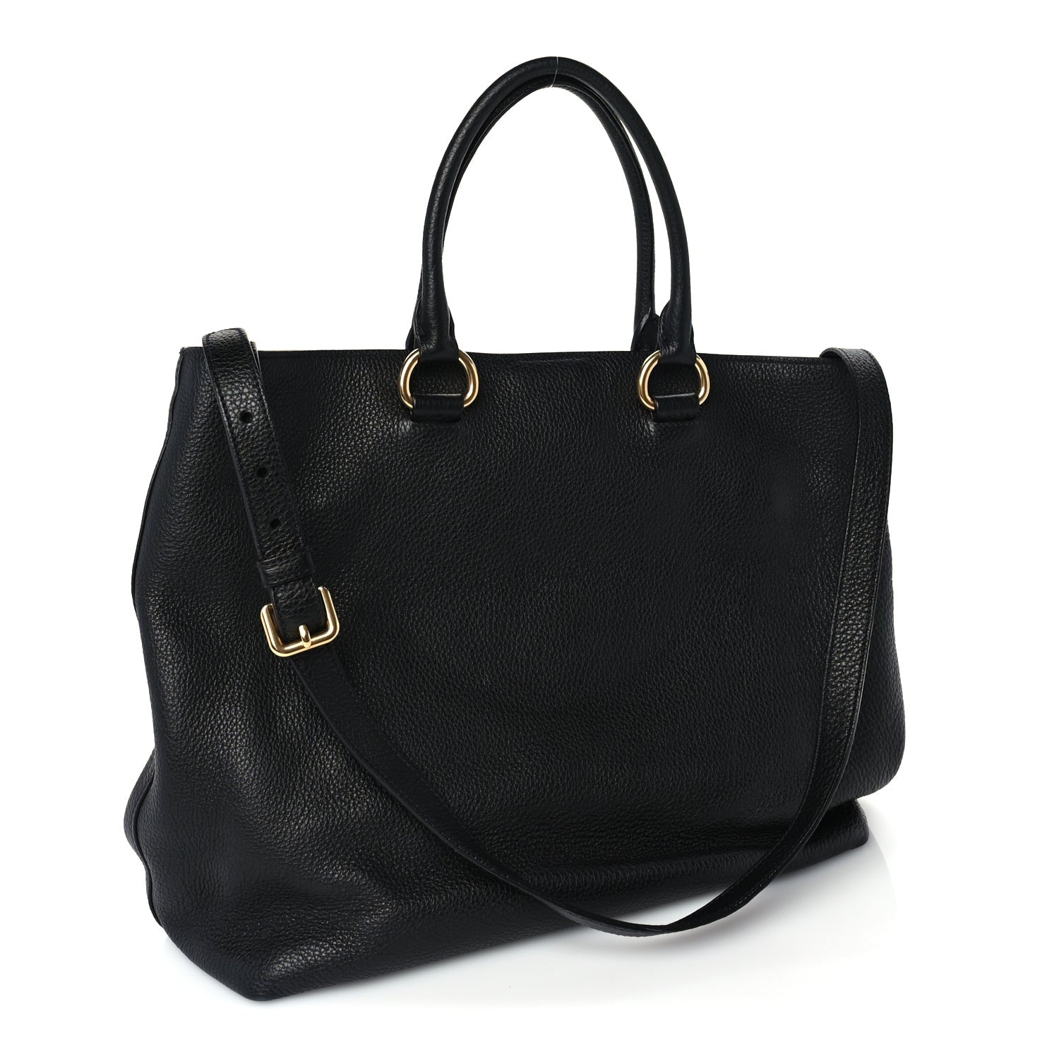 Prada Vitello Daino Tote Nero Black 2 of 8