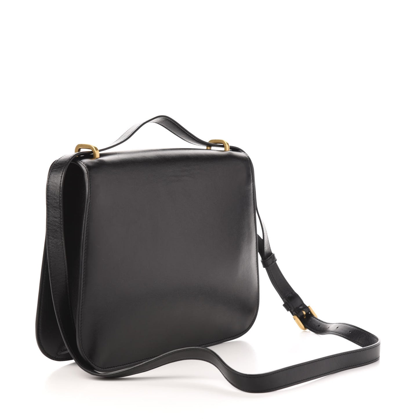 Smooth Calfskin Monogram Medium Spontini Satchel Black