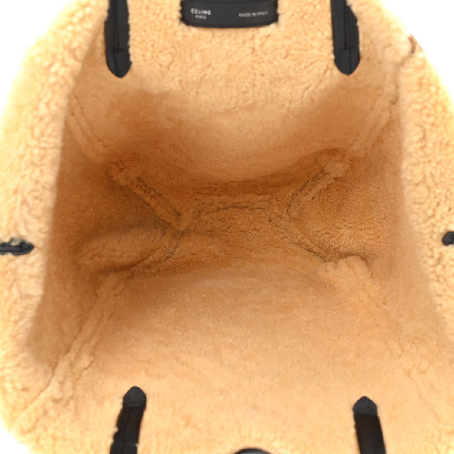 Celine Calfskin Shearling Phantom Cabas Reversible Tote 5 of 9