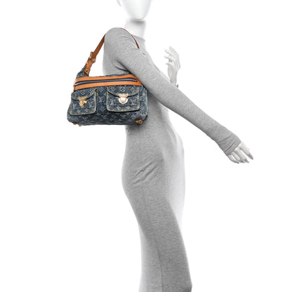 Louis Vuitton Monogram Denim Baggy PM Blue 2 of 13