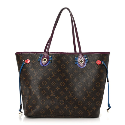 Louis Vuitton Monogram Totem Neverfull MM Magenta 1 of 11