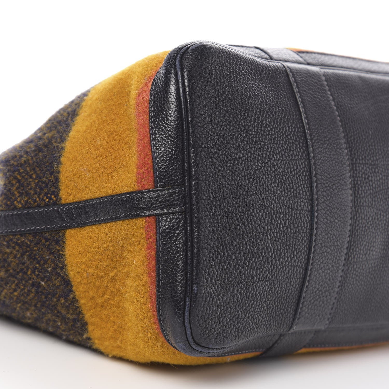 Hermes Wool Rocabar Garden Party Tote 36 MM Orange Black 8 of 11
