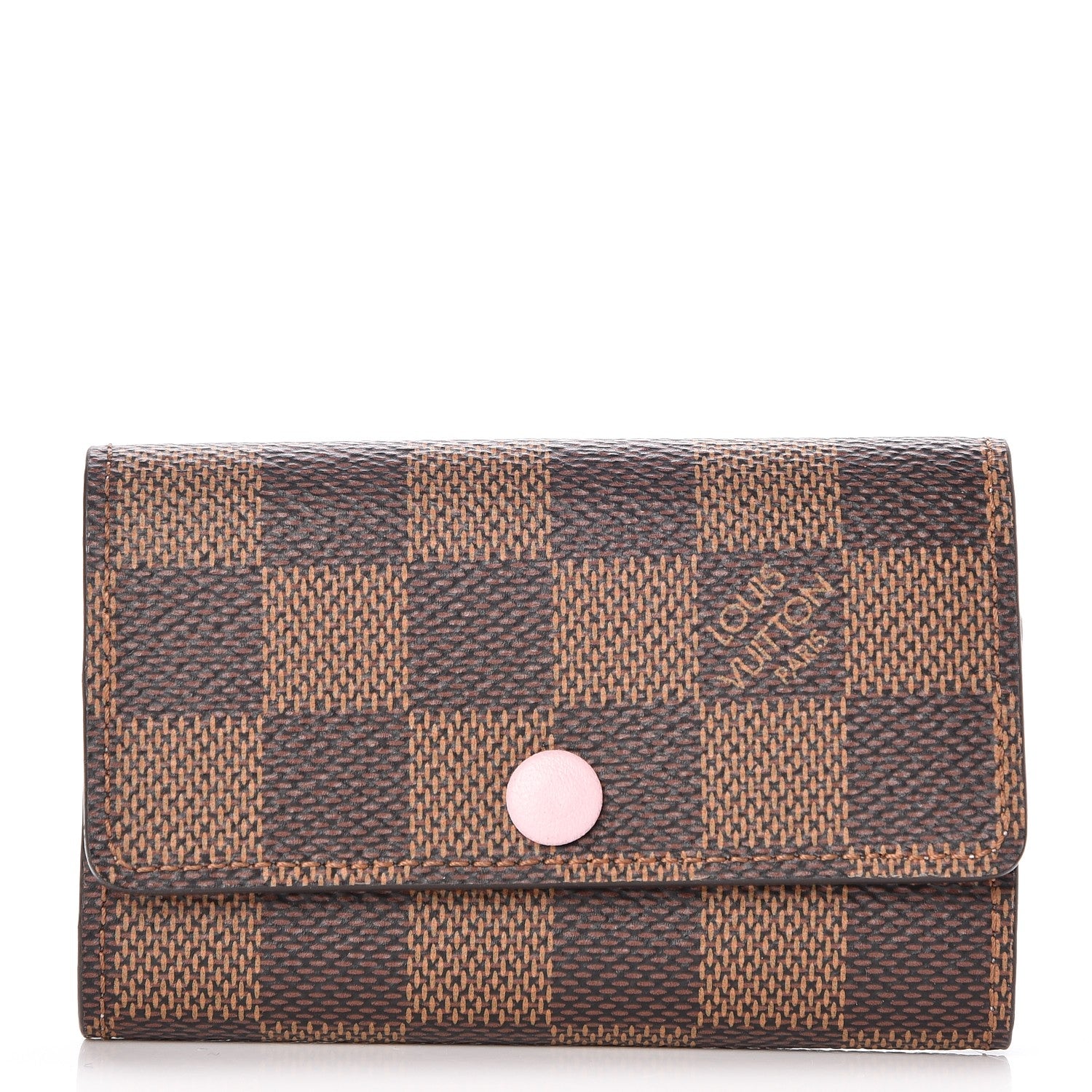 Louis Vuitton Damier Ebene Multicles 6 Key Holder Rose Ballerine 1 of 10