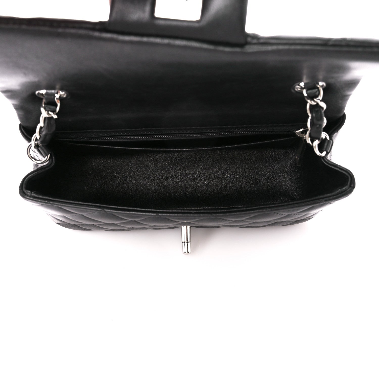 Chanel Lambskin Quilted Mini Rectangular Flap Black 5 of 13