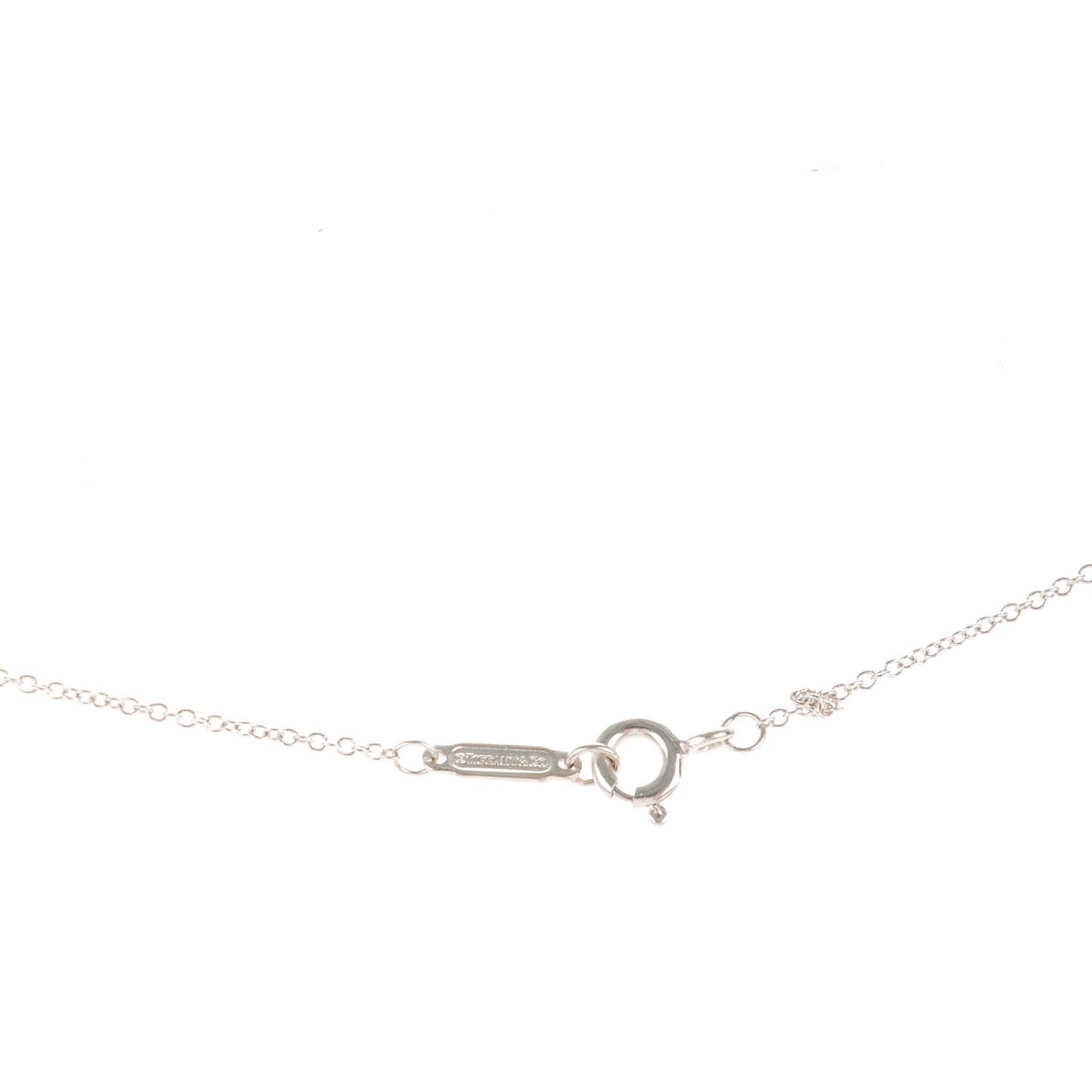 18K White Rose Gold Diamond Double Interlocking Circles Pendant Necklace