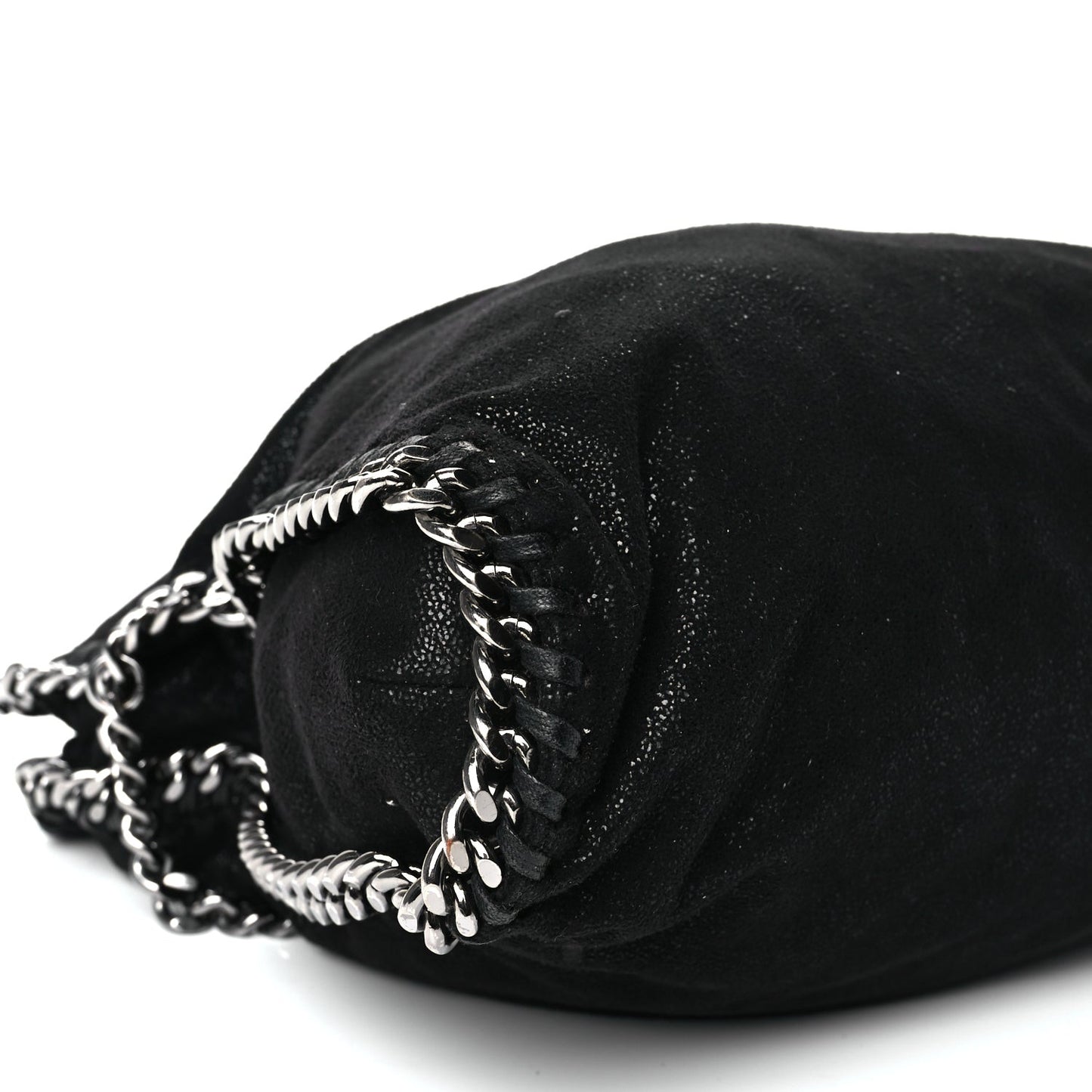 Shaggy Deer Small Falabella Fold Over Tote Black
