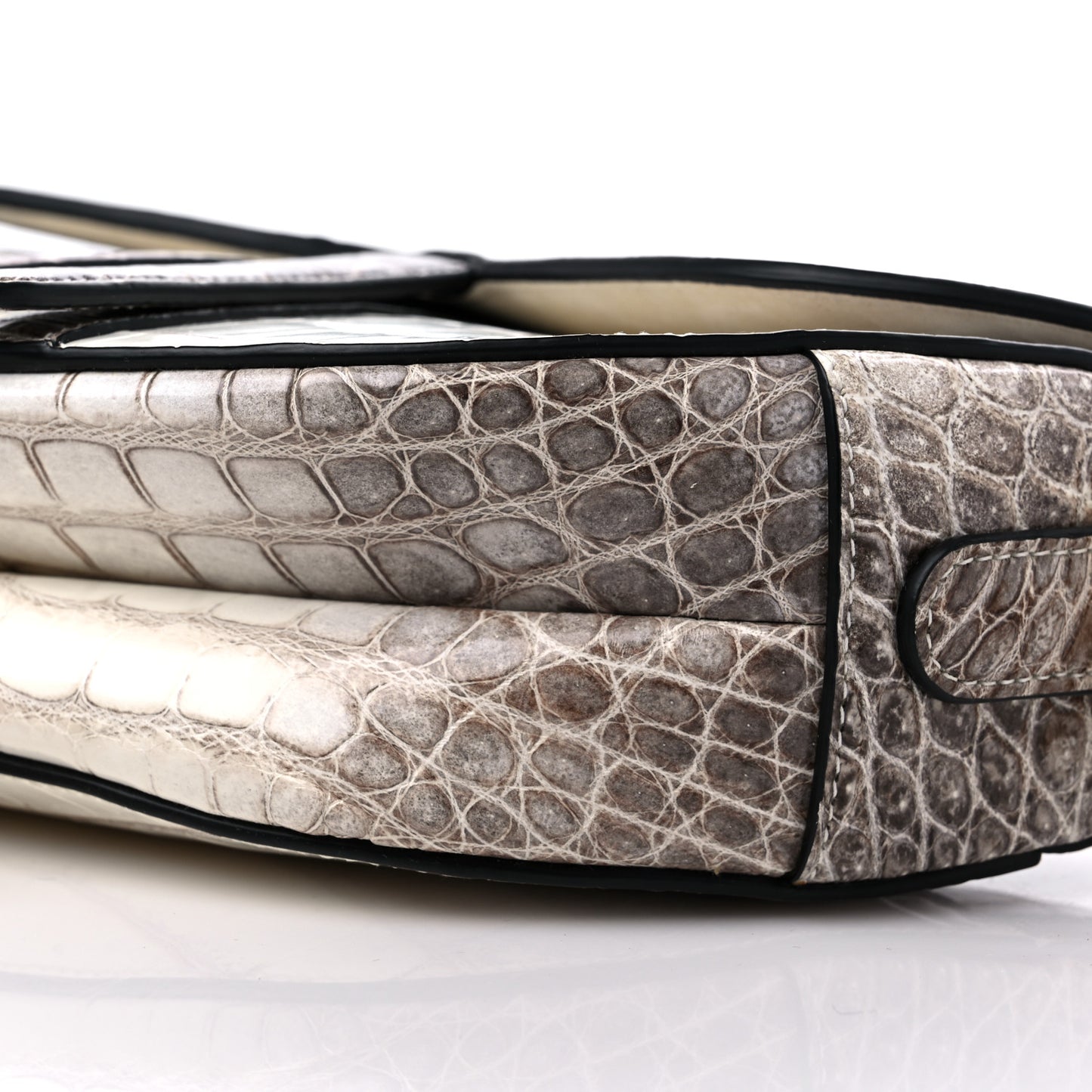 Niloticus Crocodile Himalaya Saddle Bag Latte