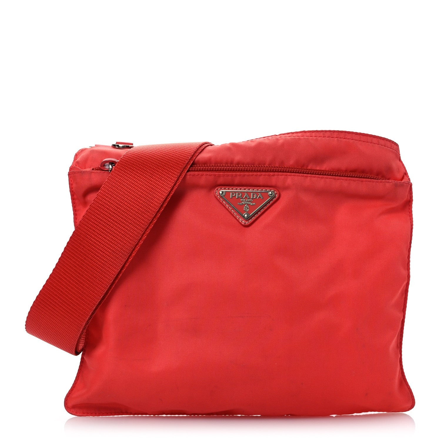 Prada Nylon Vela Flat Messenger Bag Corallo 1 of 7