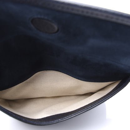 Gucci Suede Web Small Neo Vintage Double Flap Messenger Bag Blue 4 of 11