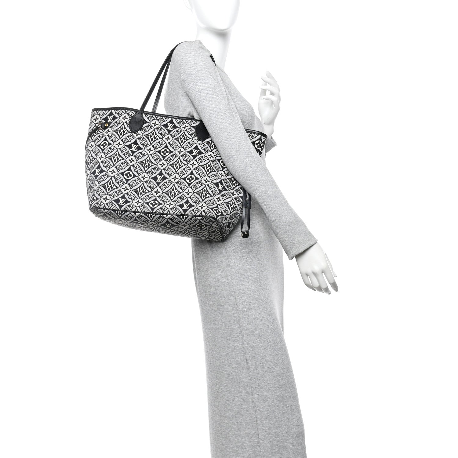 Louis Vuitton Jacquard Since 1854 Neverfull MM Grey 2 of 12