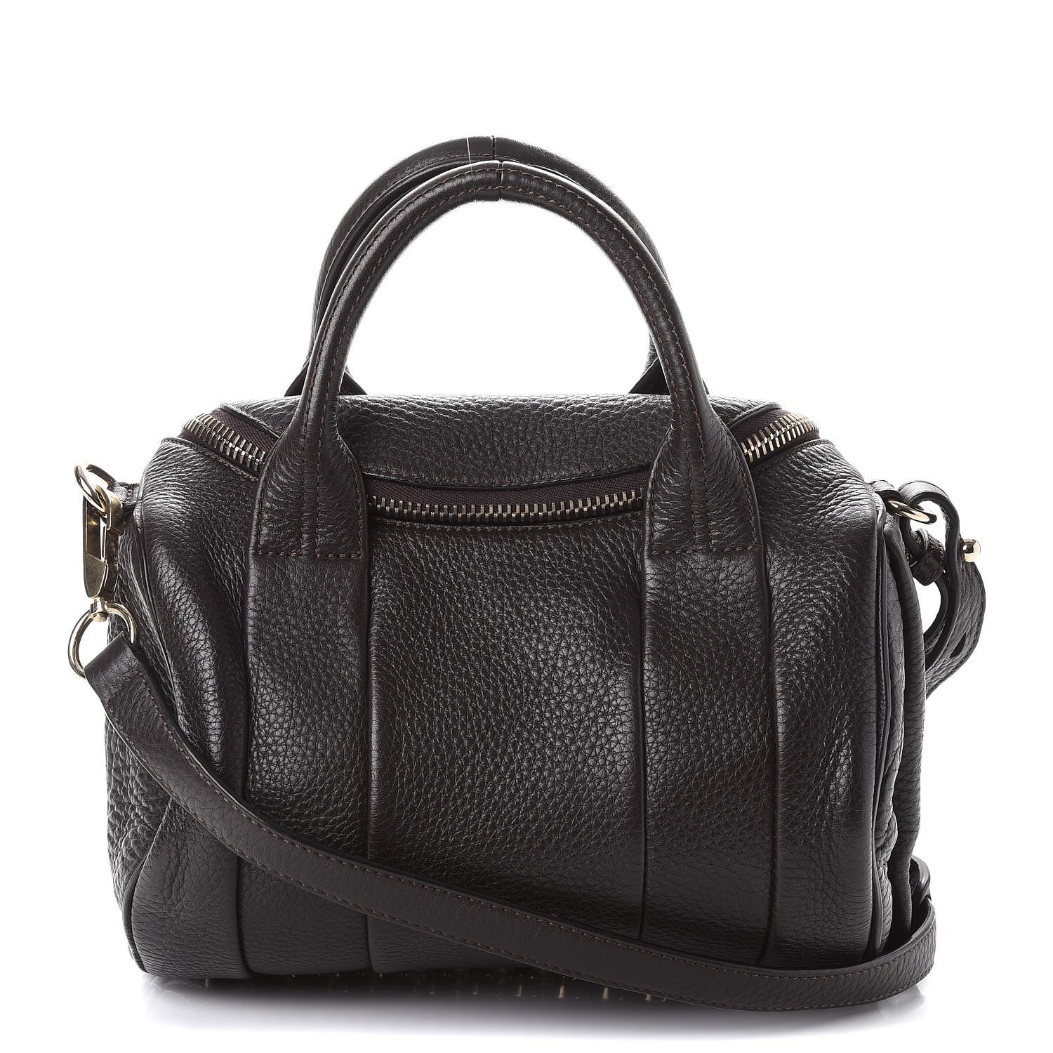 Alexander Wang Pebbled Lambskin Rockie Brown Gold Hardware 1 of 10