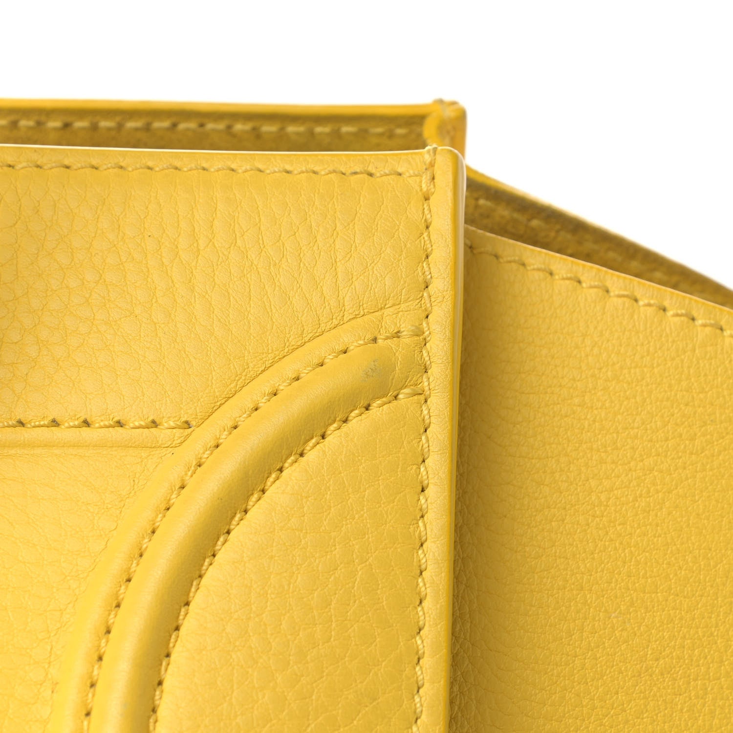 Celine Grained Calfskin Medium Phantom Luggage Yellow 17 of 19