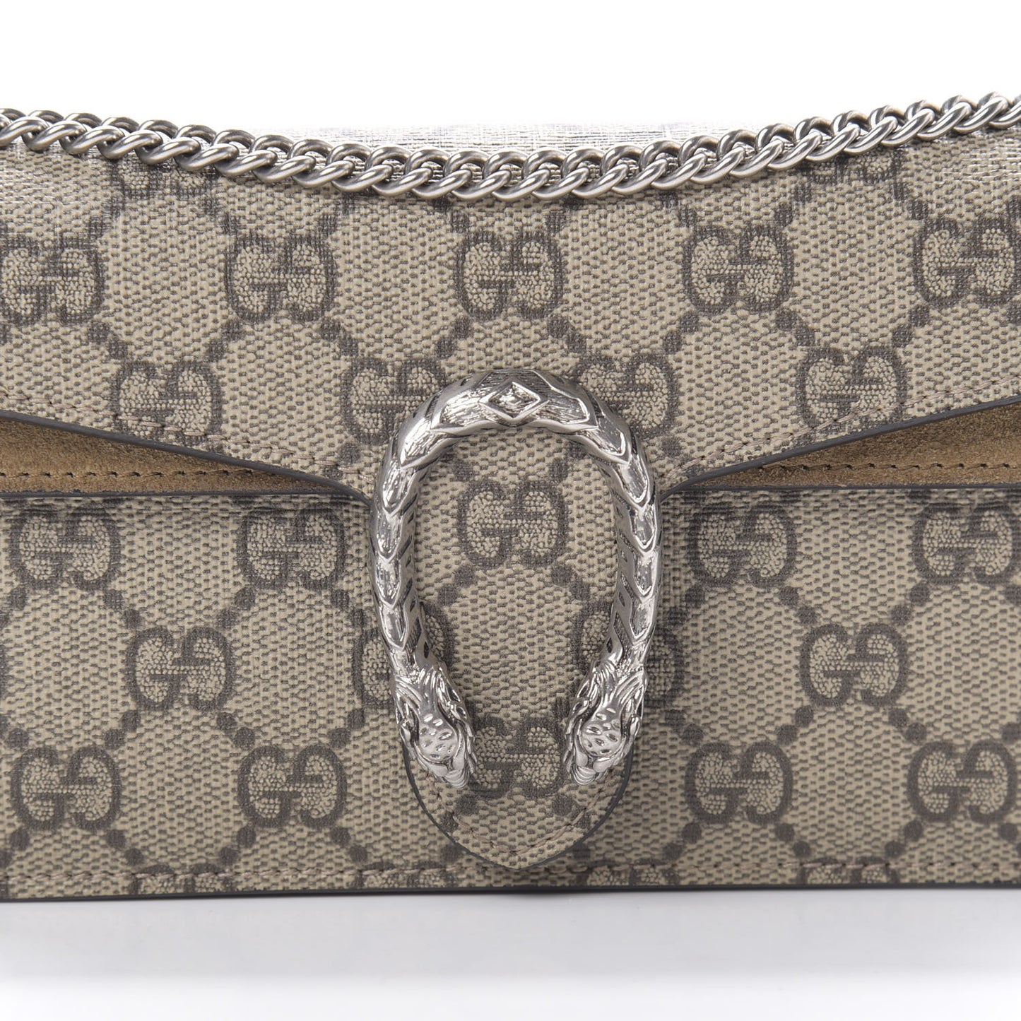 GG Supreme Monogram Super Mini Dionysus Shoulder Bag Taupe