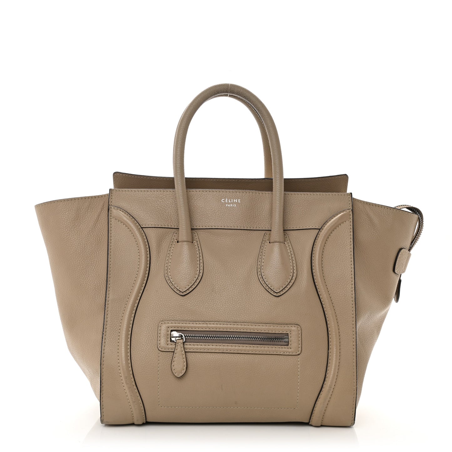 Drummed Calfskin Mini Luggage Dune