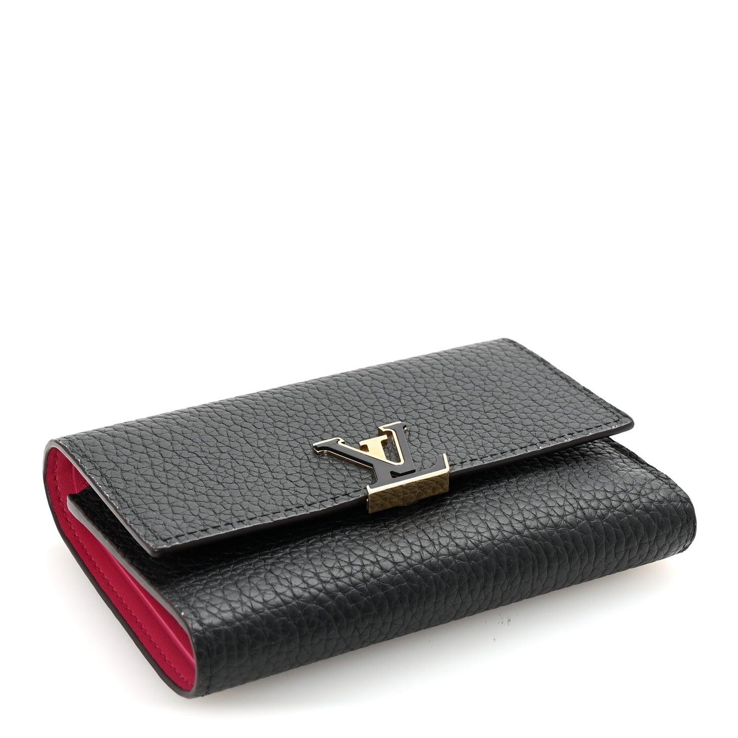 Taurillon Capucines Compact Wallet Black