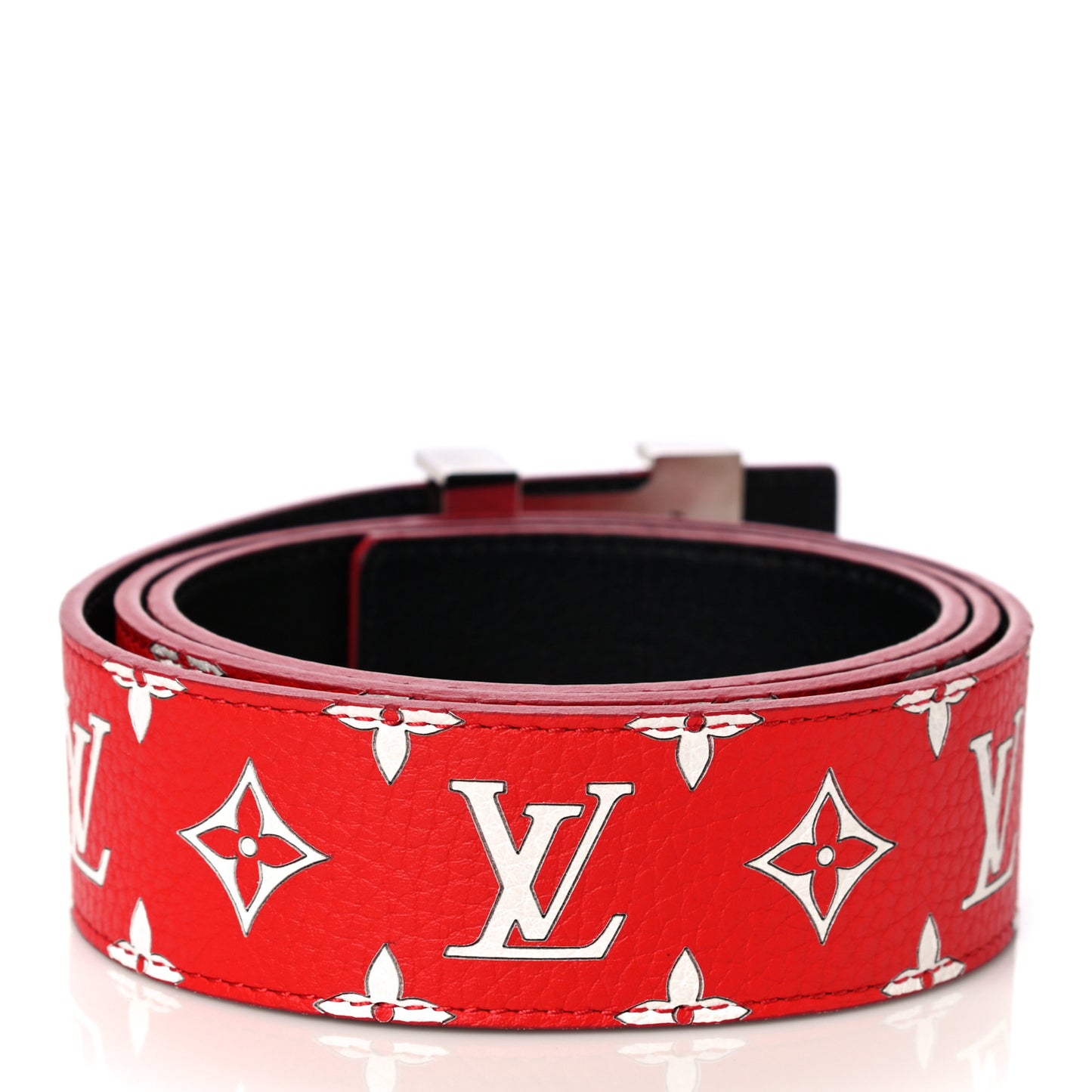 X SUPREME Monogram 40mm LV Initiales Belt 95 38 Red