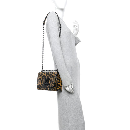 Louis Vuitton Calfskin Wild Animal Print Twist Shoulder Bag MM 2 of 13