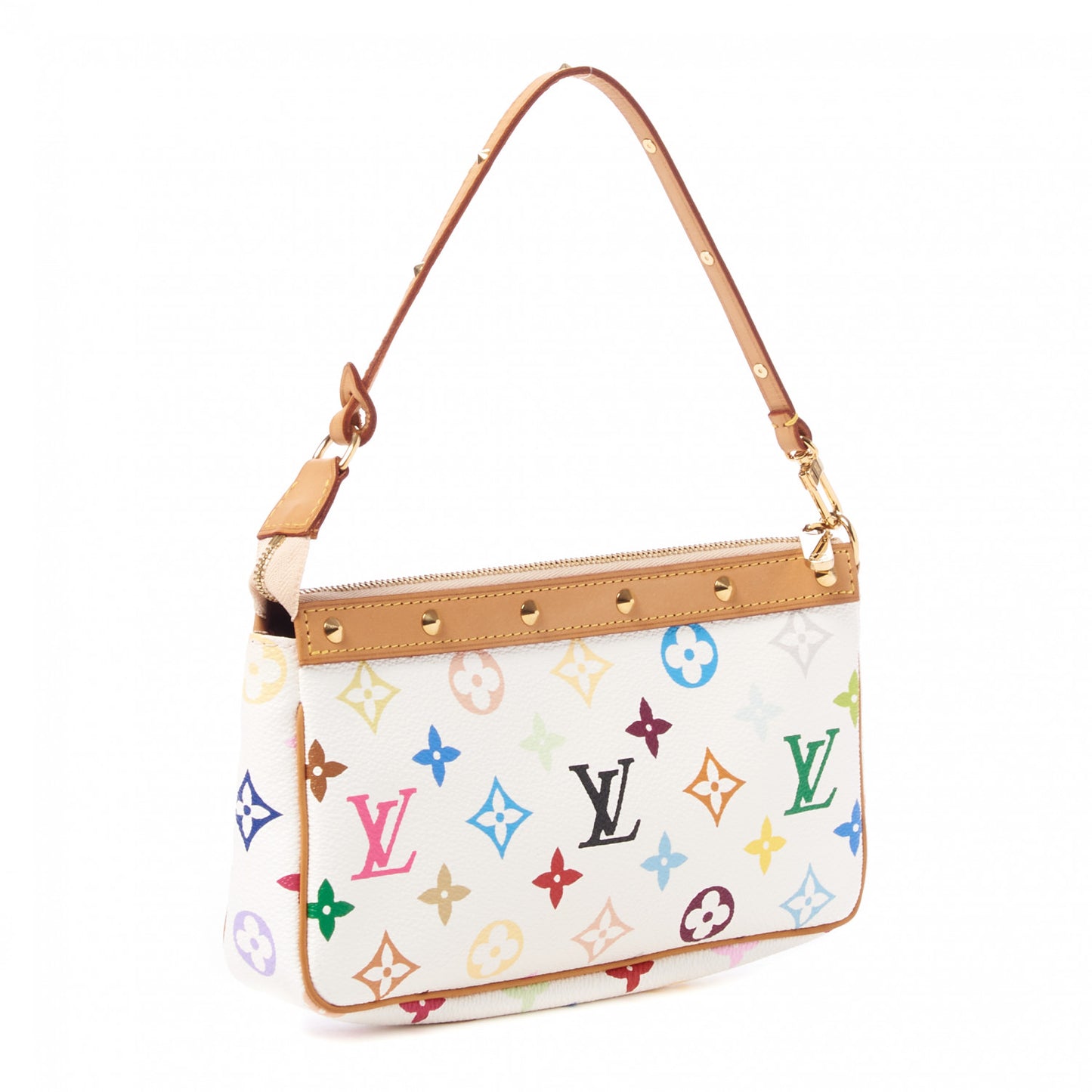 Monogram Multicolor Pochette Accessories White