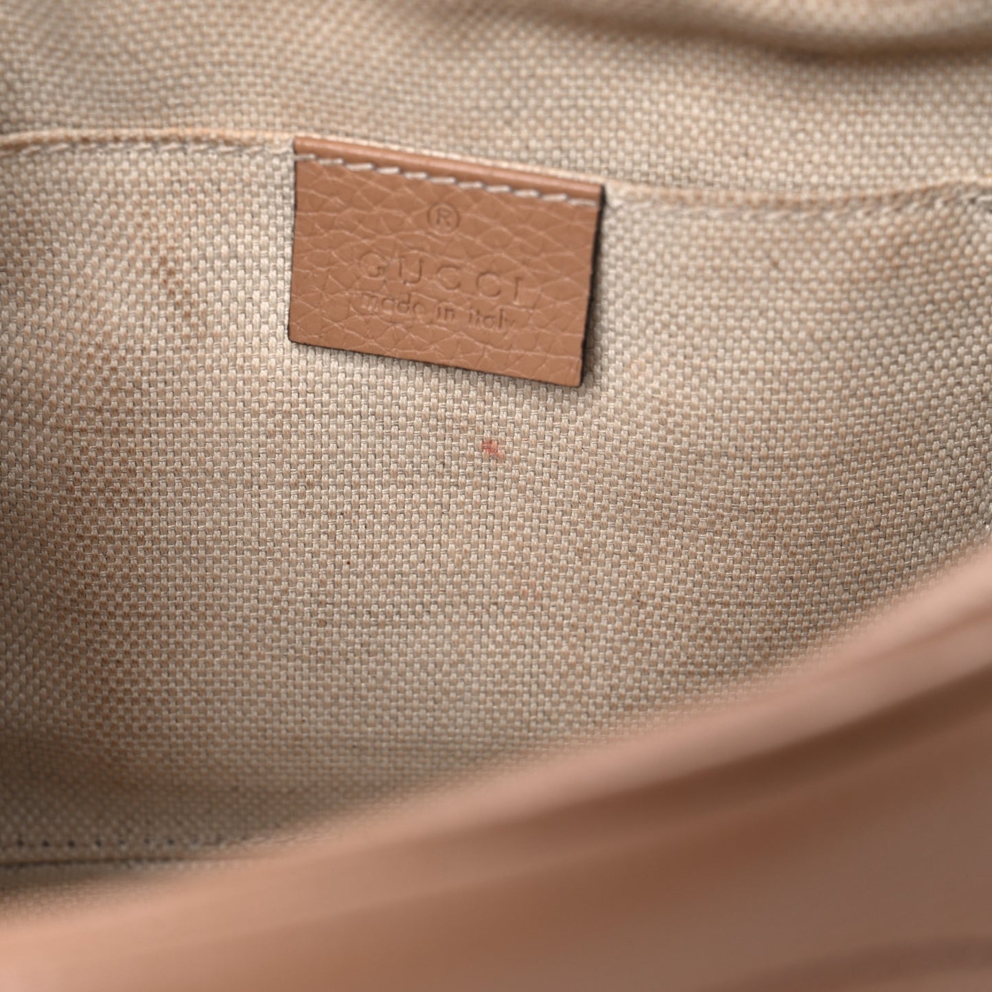 Pebbled Calfskin Small Soho Disco Bag Camelia