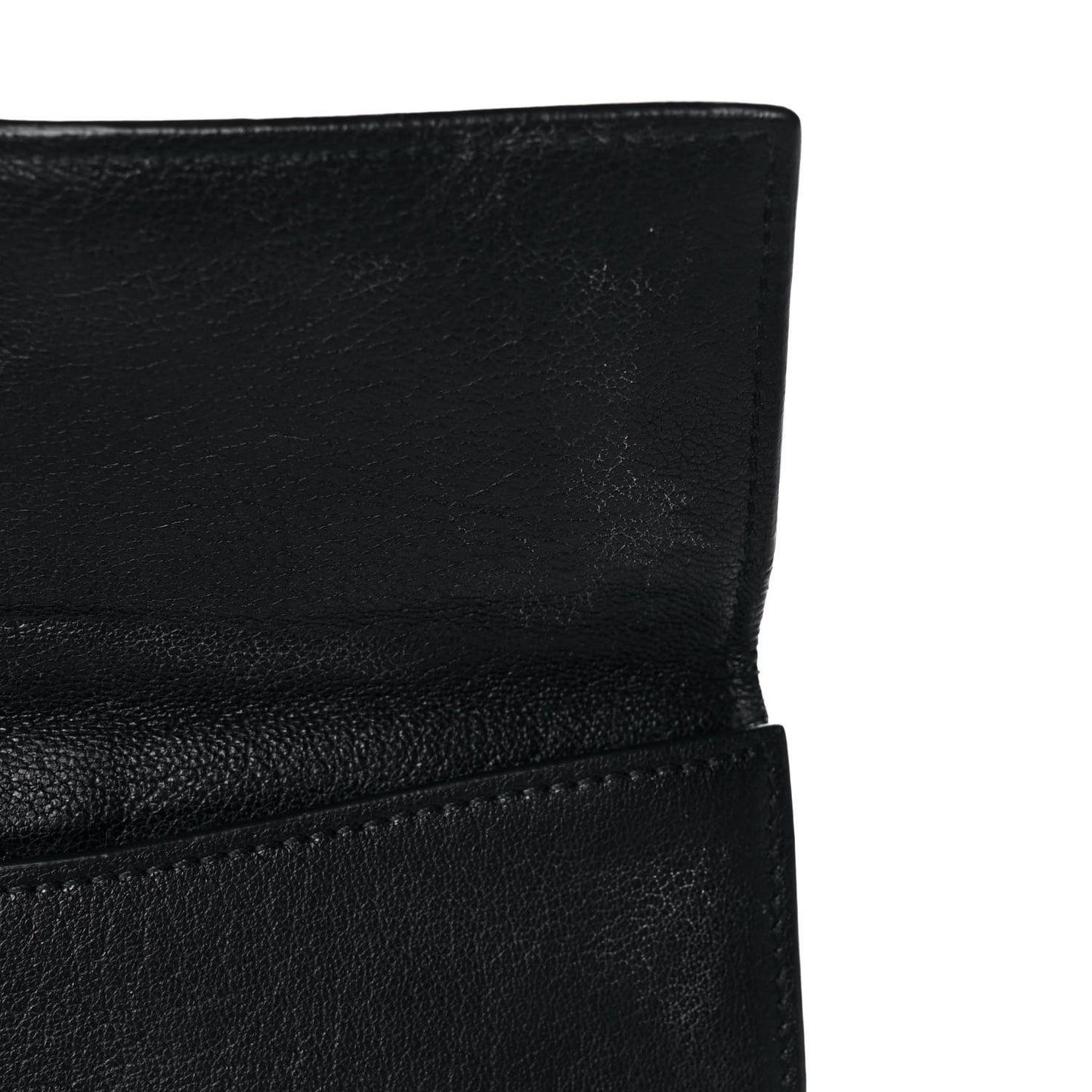 Calfskin Skull Continental Wallet Black