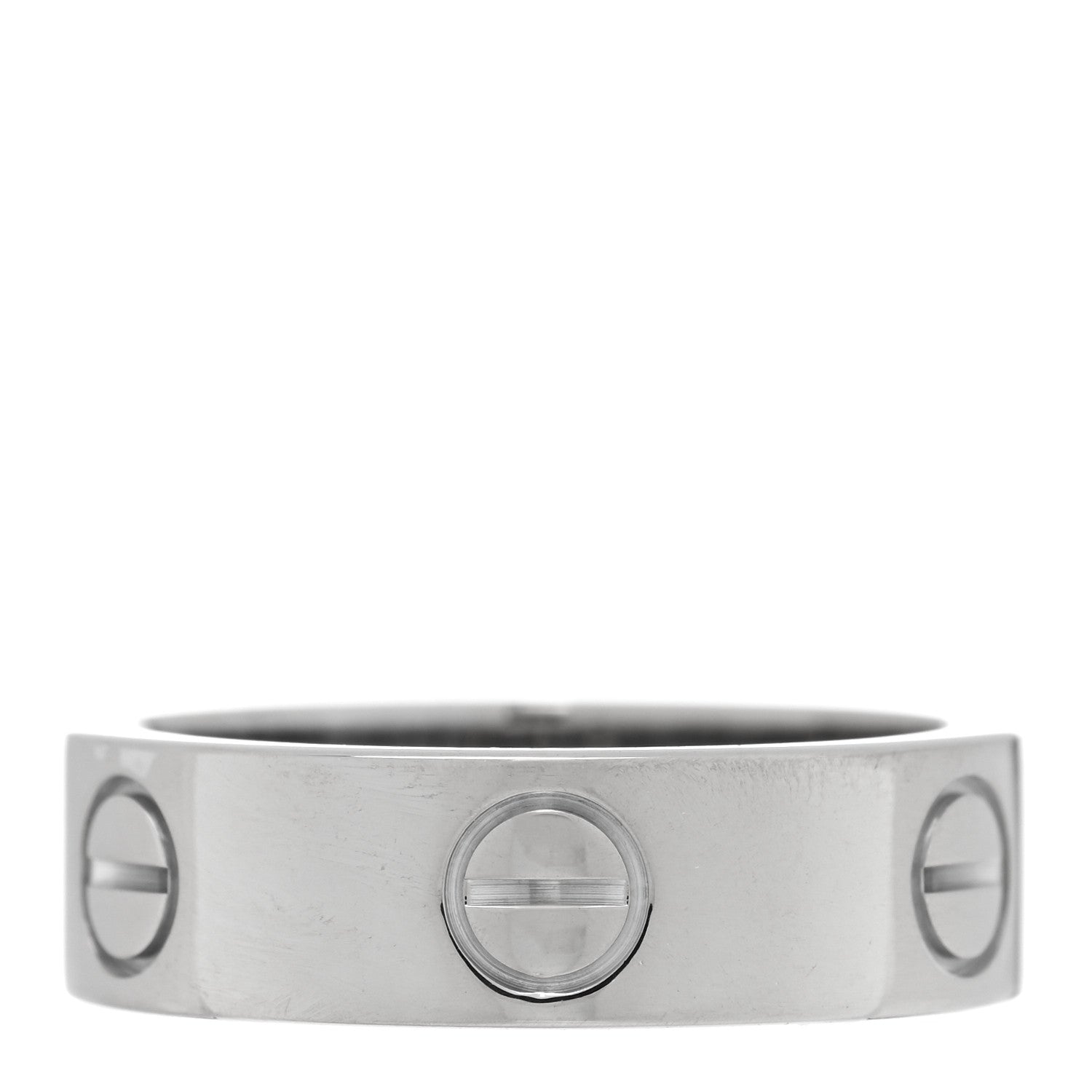 Cartier 18K White Gold 5.5mm LOVE Ring 51 5.75 3 of 4