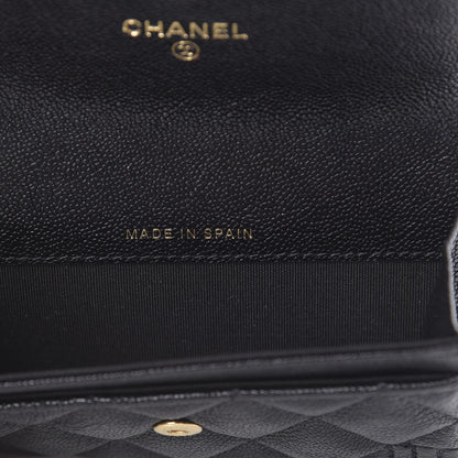 Chanel Caviar Quilted Boy Flap Card Holder Black 7 of 9