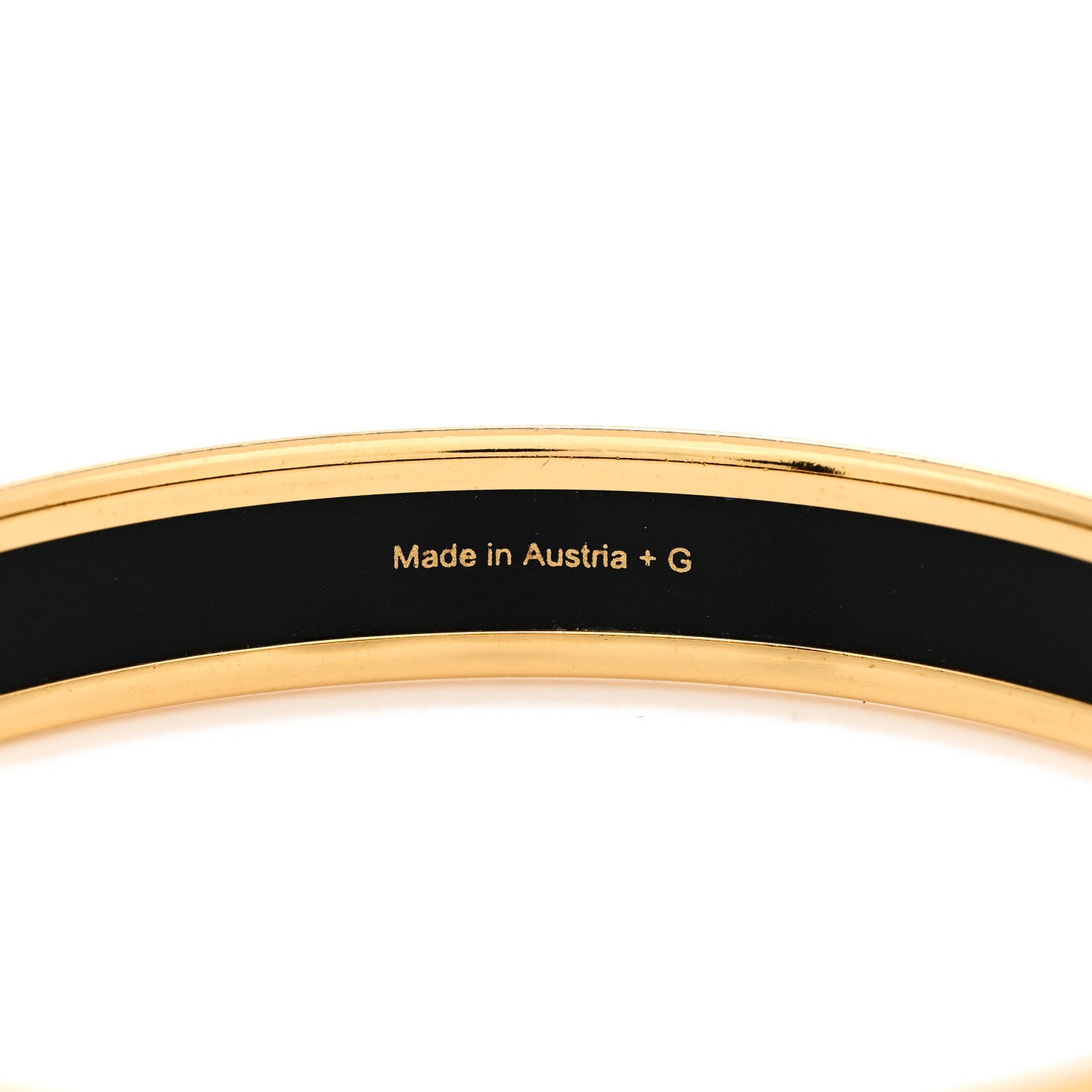 Enamel Printed Narrow Caleche Bracelet White