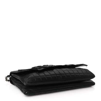 Chanel Lambskin Quilted Chocolate Bar Camellia No. 5 Flap Bag Black 3 of 9
