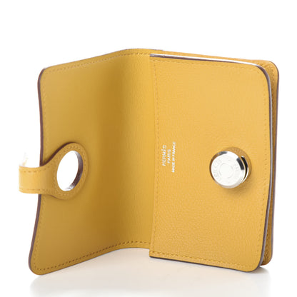 Hermes Evercolor Dogon Card Case Jaune Ambre 5 of 7