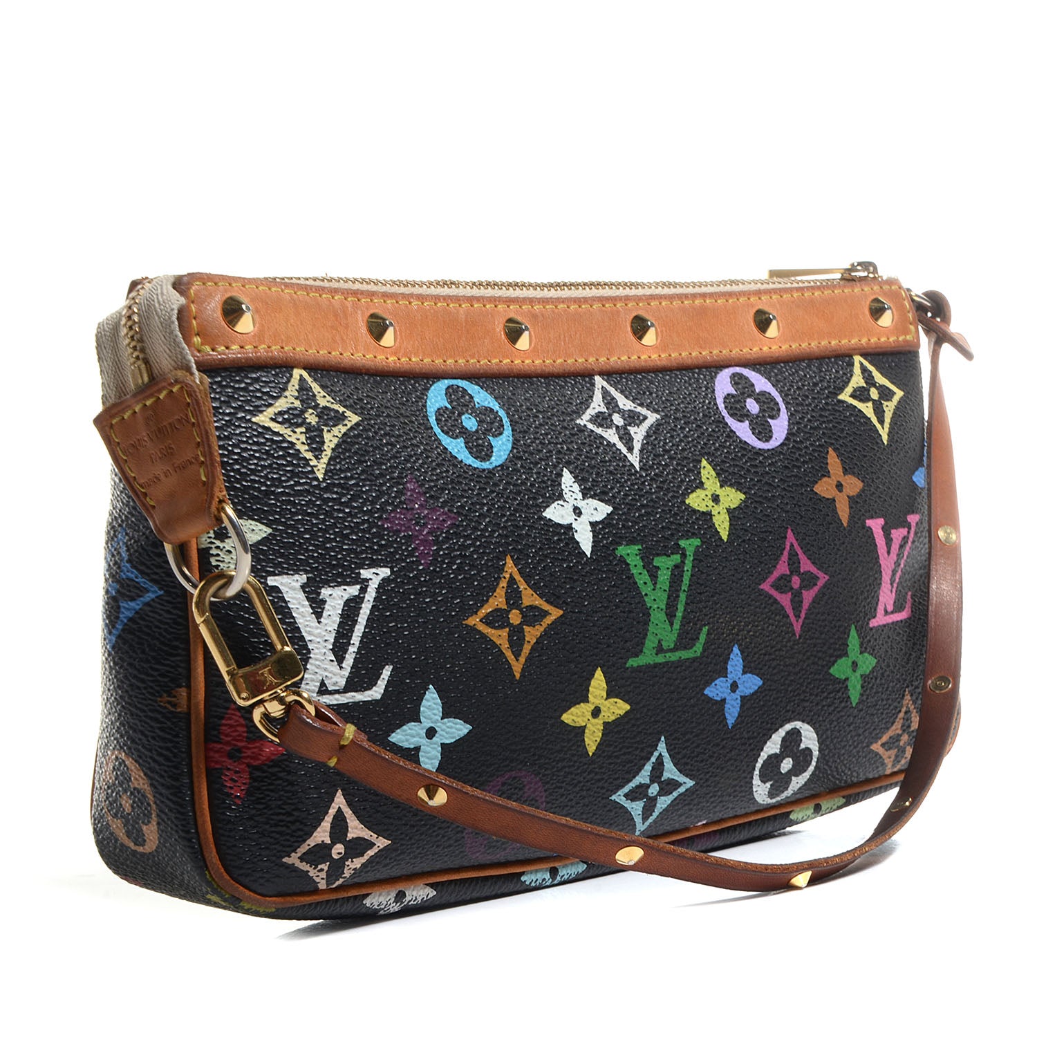 Louis Vuitton Monogram Multicolor Pochette Accessories Black 3 of 8