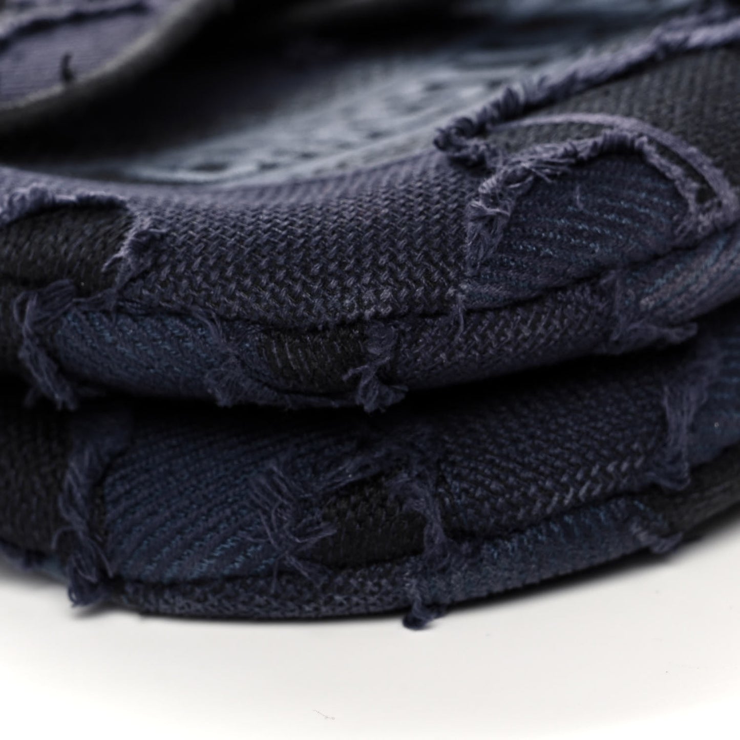 Canvas Embroidered Camouflage Saddle Bag Blue