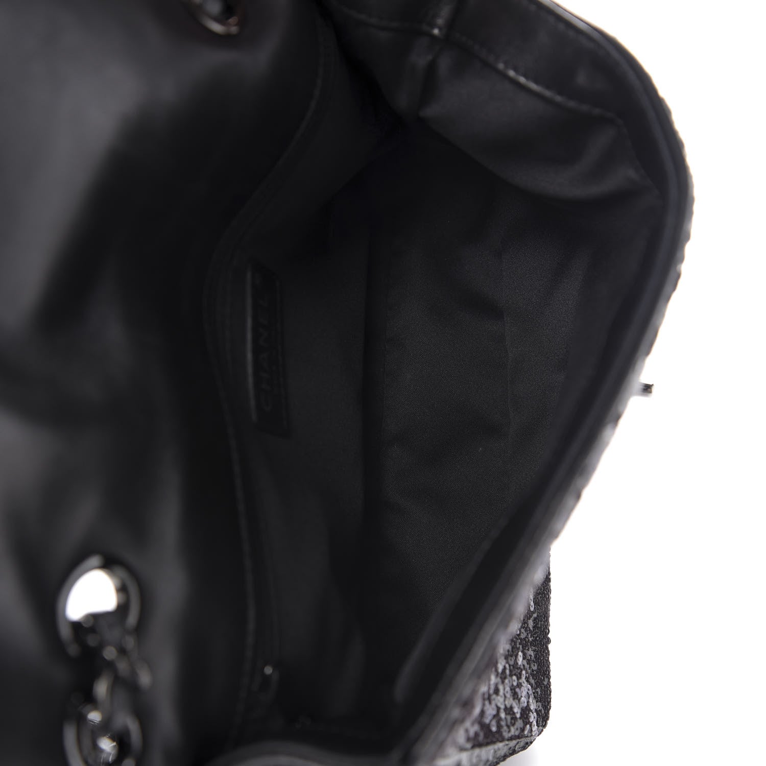 Chanel Sequin Lambskin Medium Moonlight on Water Flap Black 6 of 12