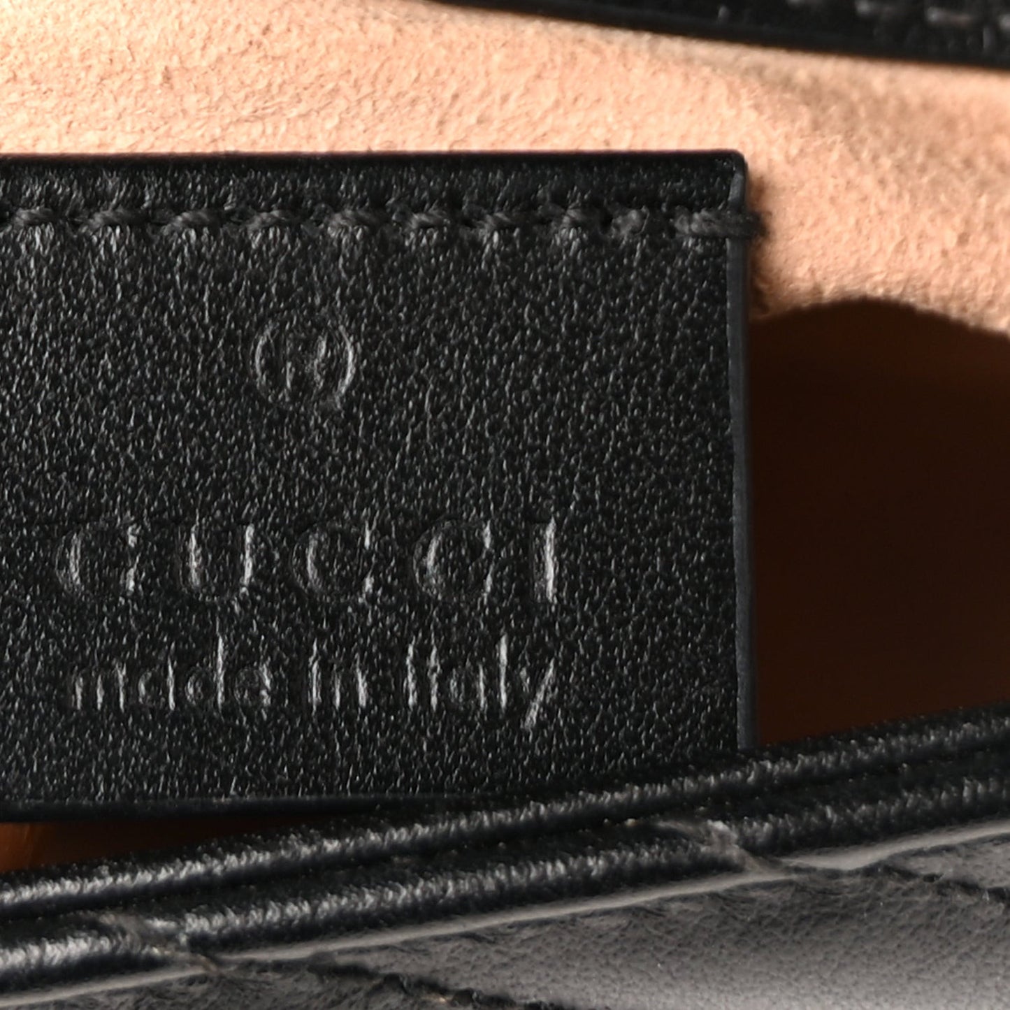 Calfskin Matelasse Super Mini GG Marmont Shoulder Bag  Black