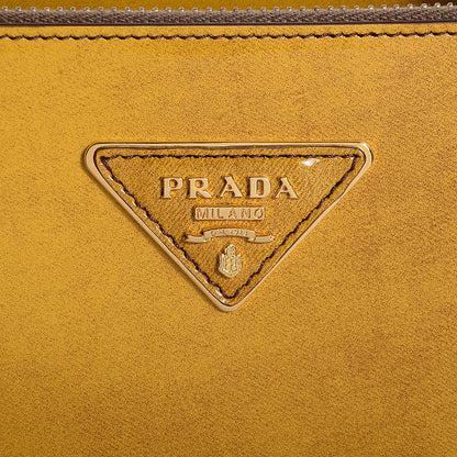 Prada Spazzolato Medium Double Zip Tote Sole Fume 4 of 12