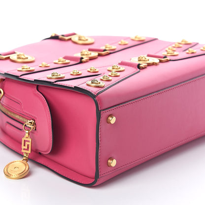 Versace Calfskin Medallion Tribute Bowling Bag Pink 9 of 9