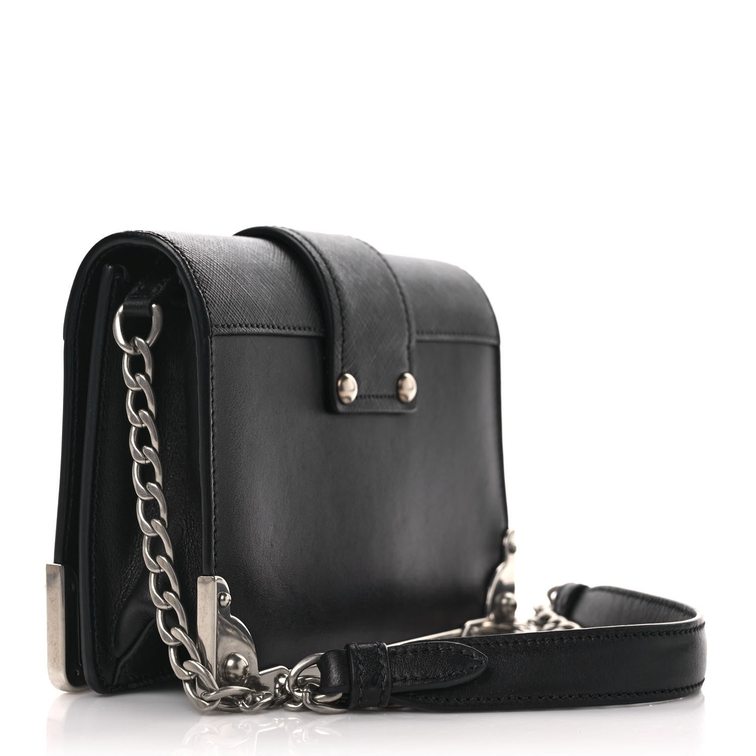Prada City Calf Saffiano Cahier Astrology Bag Black 3 of 13