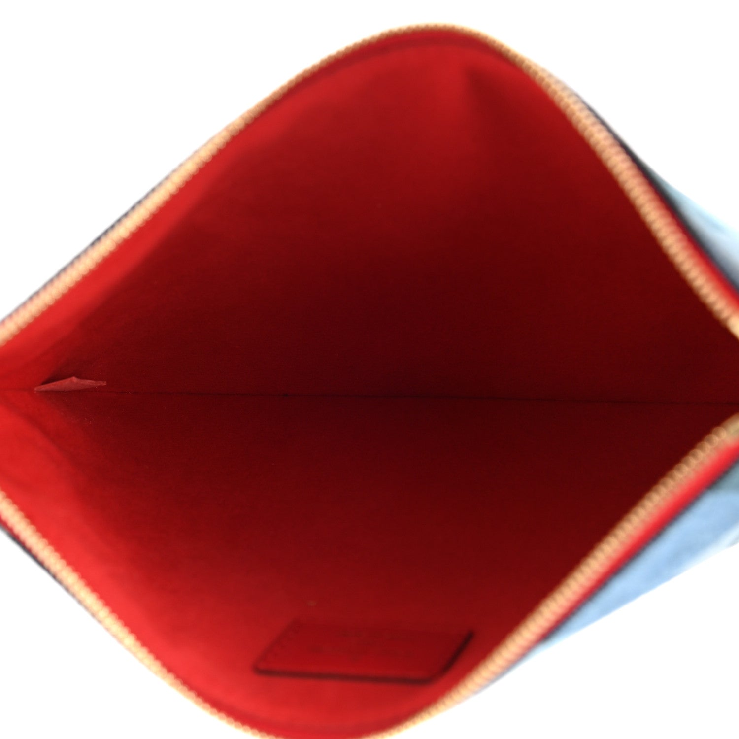 Louis Vuitton Denim Monogram Patchwork City Pouch Blue Rouge 5 of 7