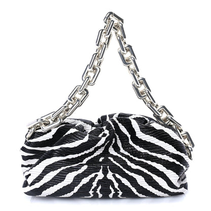 Bottega Veneta Nappa Zebra Print The Pouch Chain  White Black 1 of 7
