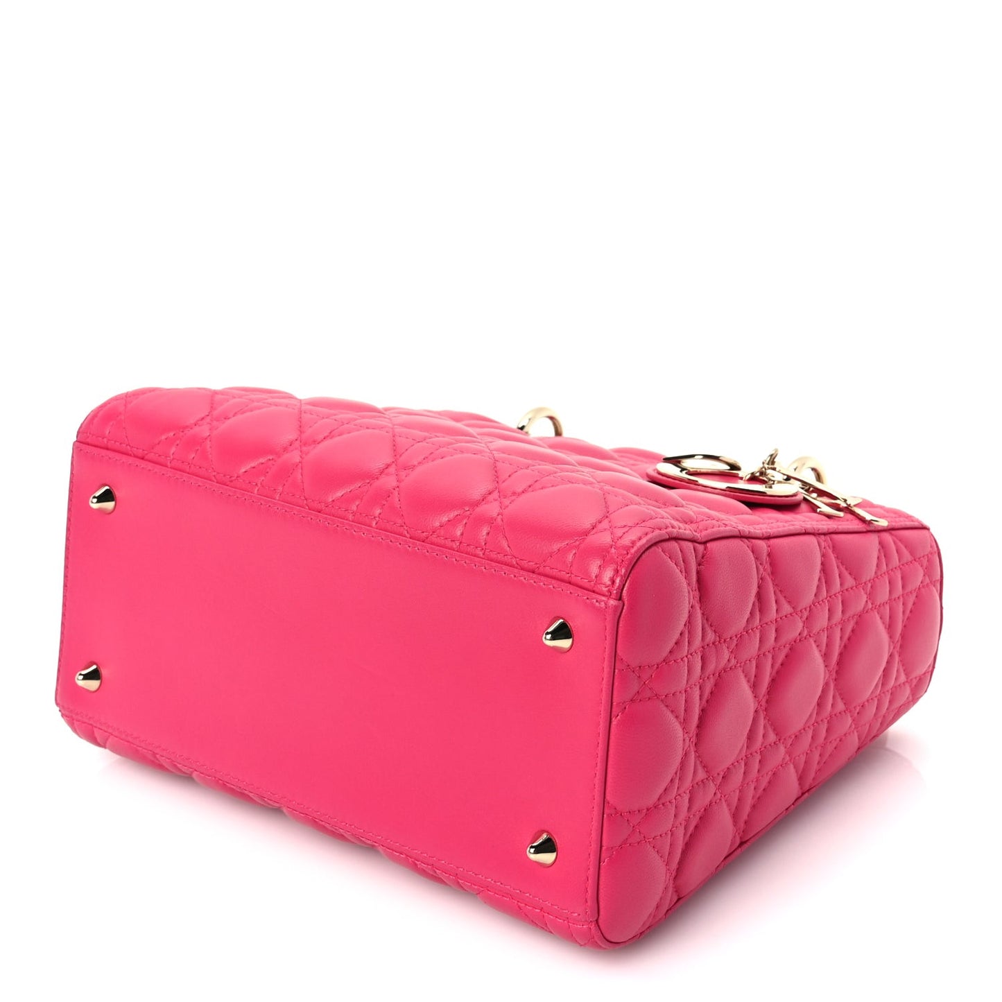 Lambskin Cannage Medium Lady Dior  Fuchsia
