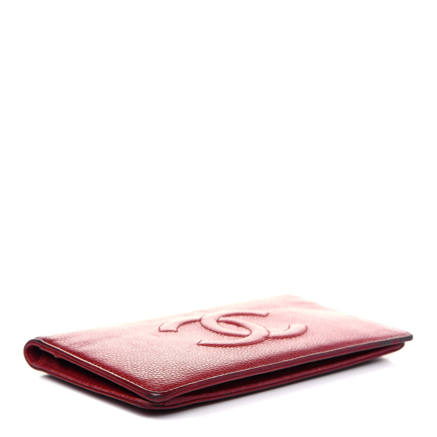 Chanel Caviar Timeless CC Yen Wallet Red 4 of 27