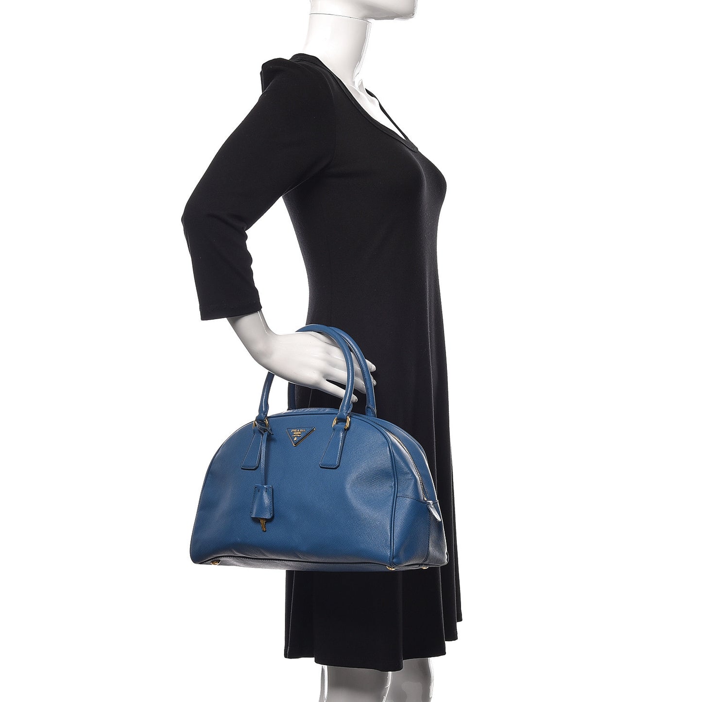 Saffiano Lux Bowling Bag Cobalto