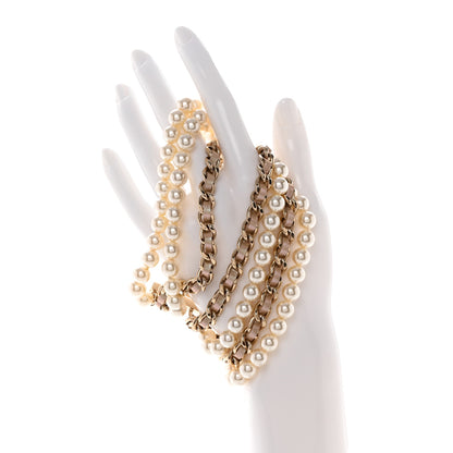Chanel Lambskin Pearl Multistrand Bracelet White Beige 2 of 4