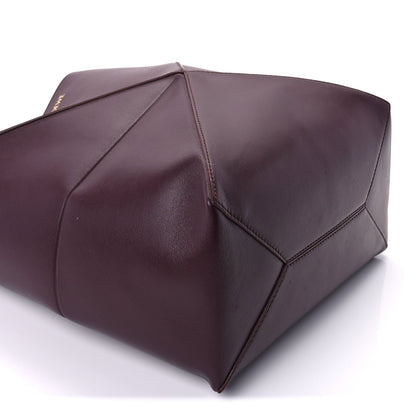 Loewe Shiny Calfskin Medium Puzzle Fold Tote  Dark Burgundy 8 of 8