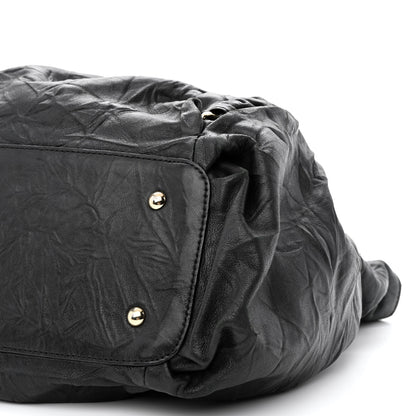 MCM Calfskin Chain Hobo Black 9 of 10