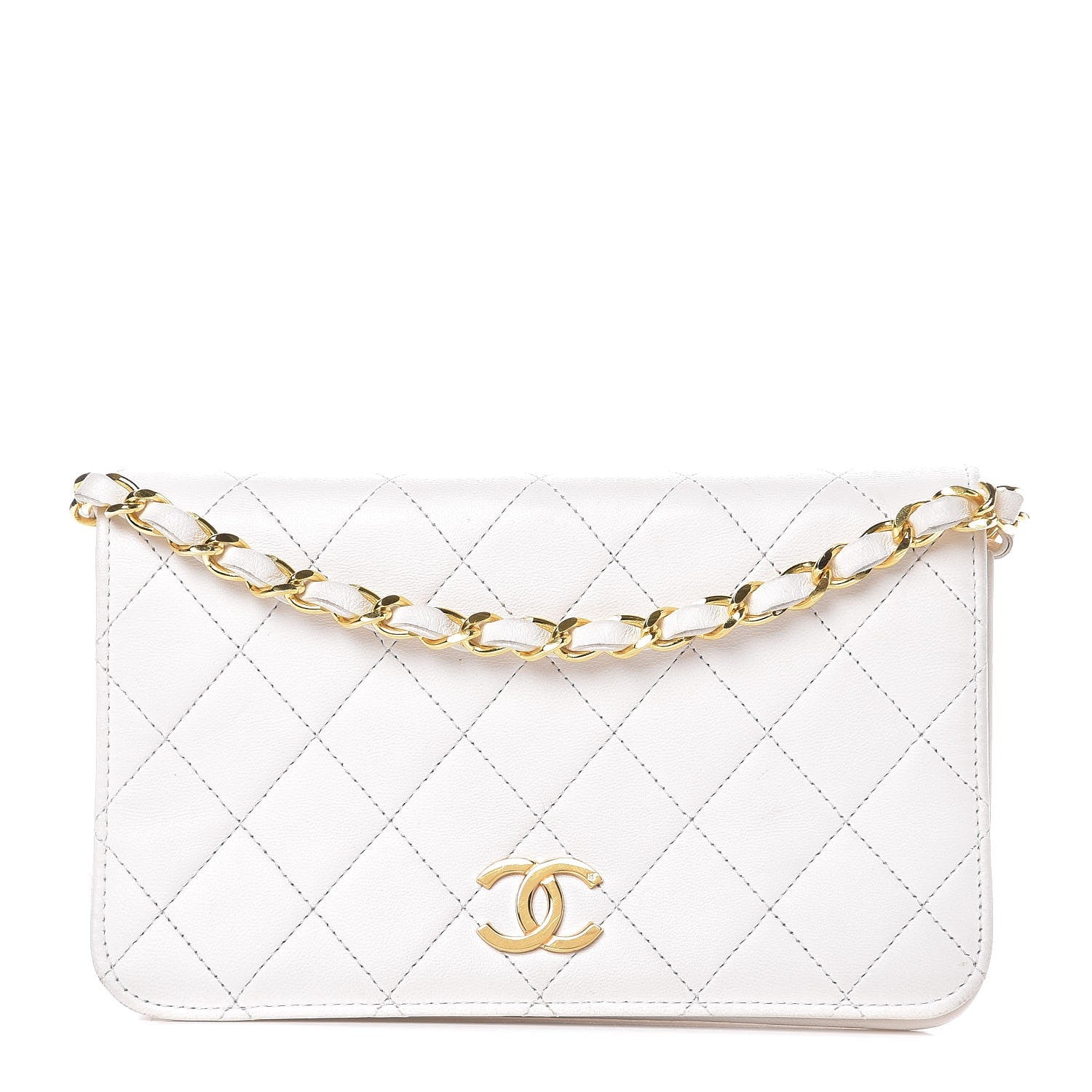 Chanel Lambskin Quilted Mini Flap White 1 of 8