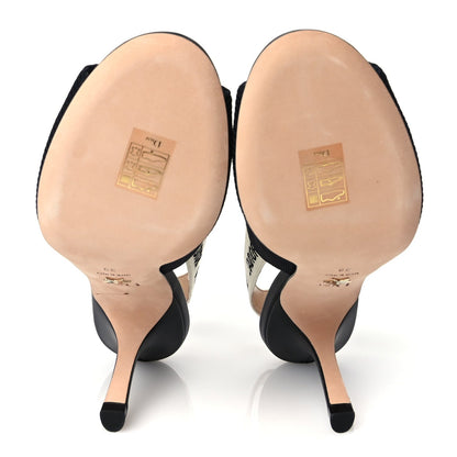 Christian Dior Technical Canvas Ribbon J'Adior Slingback 85mm Sandals 39 Black 6 of 9