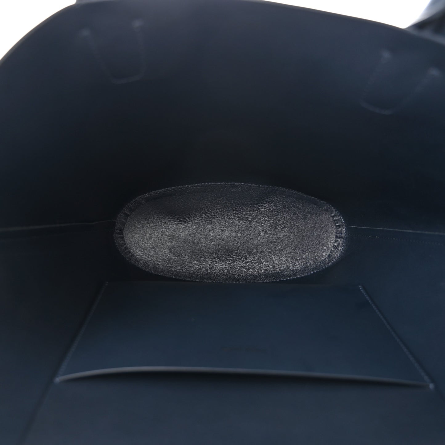 Calfskin Daisy Triangle Tote Blue