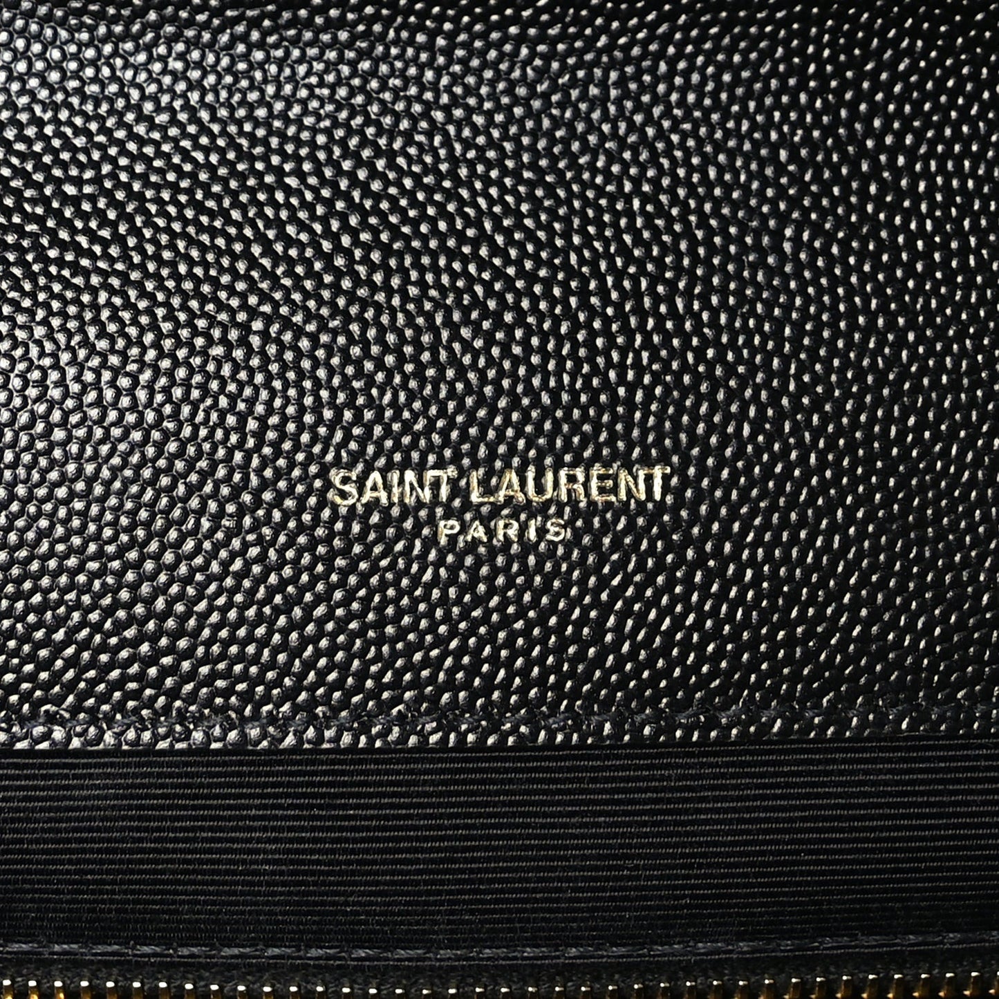 Grain De Poudre Textured Mixed Matelasse Large Triquilt Monogram Satchel Black