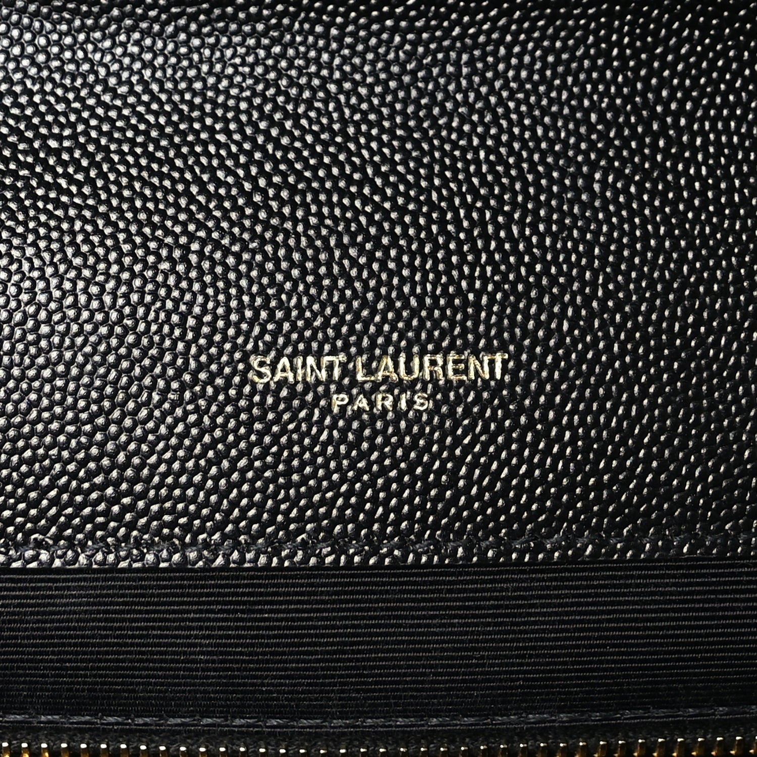 Saint Laurent Grain De Poudre Textured Mixed Matelasse Large Triquilt Monogram Satchel Black 5 of 8